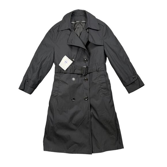 Garrison Collection Trench Coat Womens 12S Black All Weather Military Army Liner - Picture 1 of 12